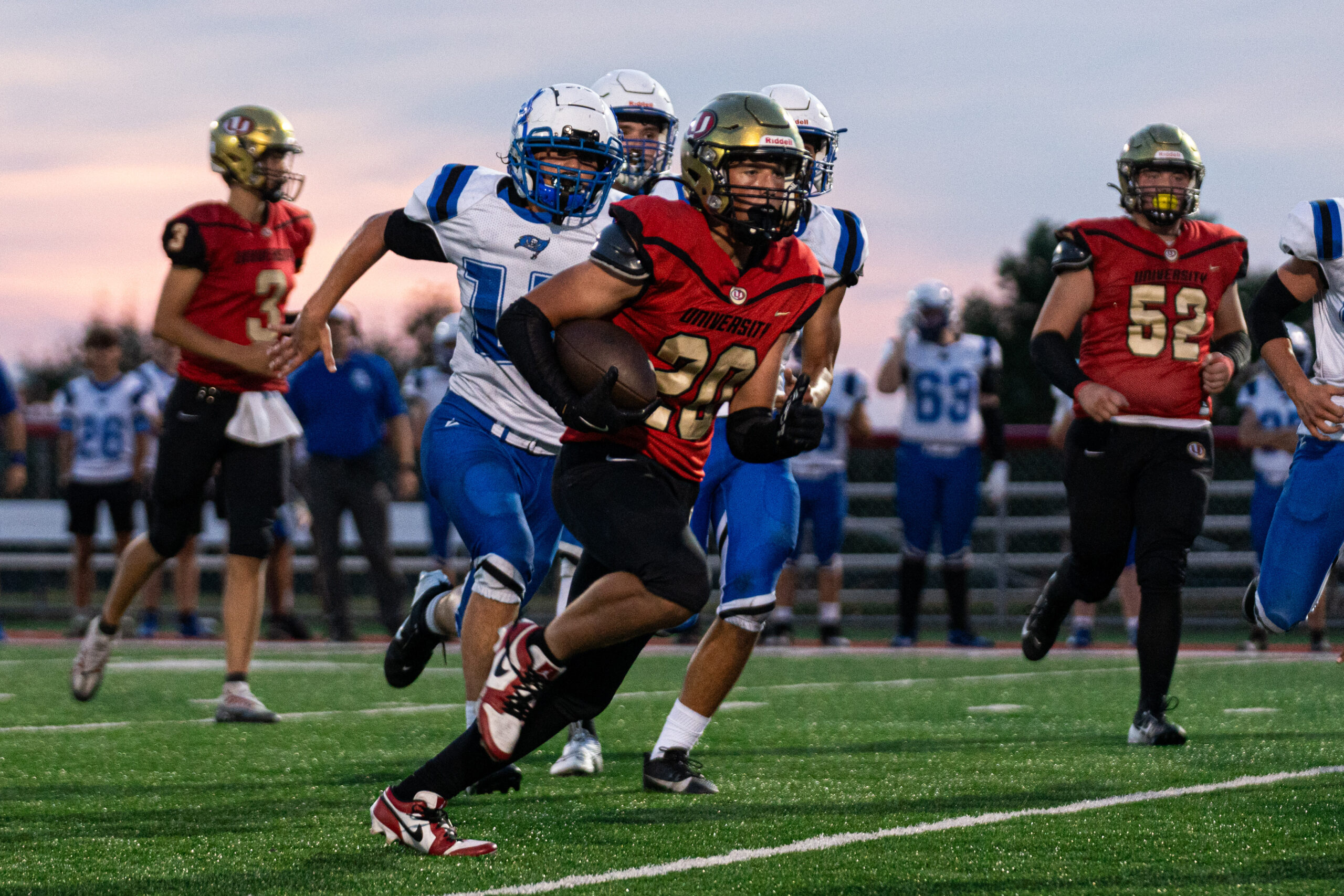 No. 12 University High picks up a 31-13 road win against Connellsville (Pa.)